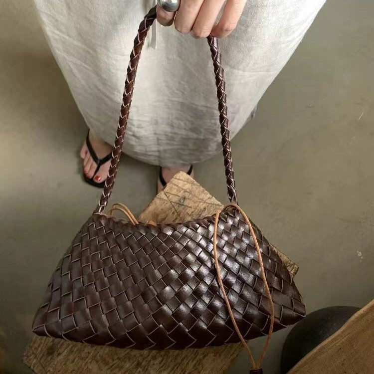 Guguo Free Shipping New Designer Bag Korean Handwoven Underarm Bag For Women High-end Versatile Retro Handheld Shoulder Mother-daughter Bag
