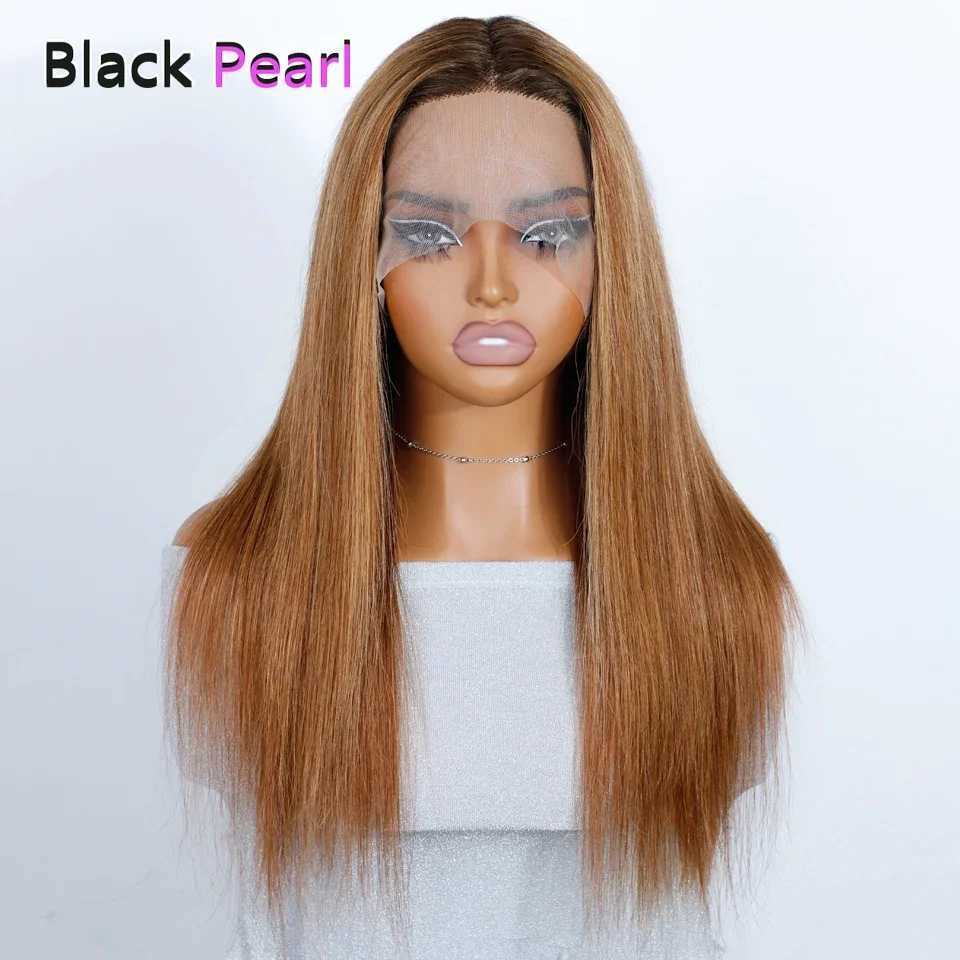 Glueless WIg Highlight Blonde 28 Long Bone Straight 13x1 T HD Lace 100 Human Hair Wigs For Women Brazilian Remy Hair WigsT251111