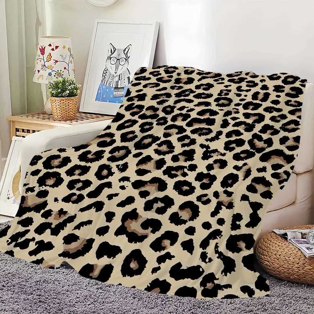 Blanket Flannel Warm Comfort Leopard Soft Plush Print Blanket For Sofa Living Room Office Bedroom Fashion Travel Gift C251111