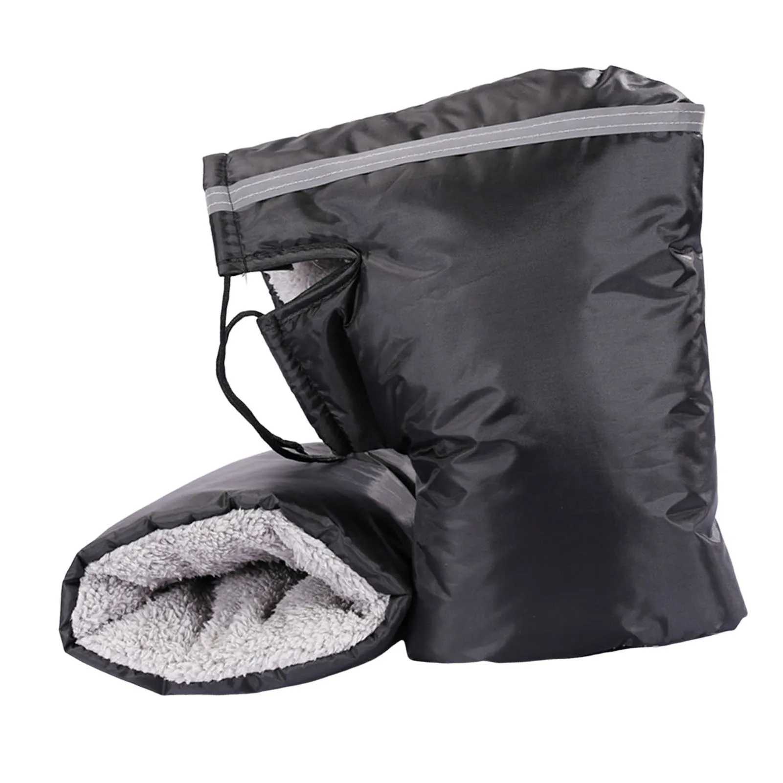 Motorcycle Handlebar Gloves with Reflective Strip Windproof Thermal Handle Bar Cover for ATV/Snowmobile/Scooter S25118