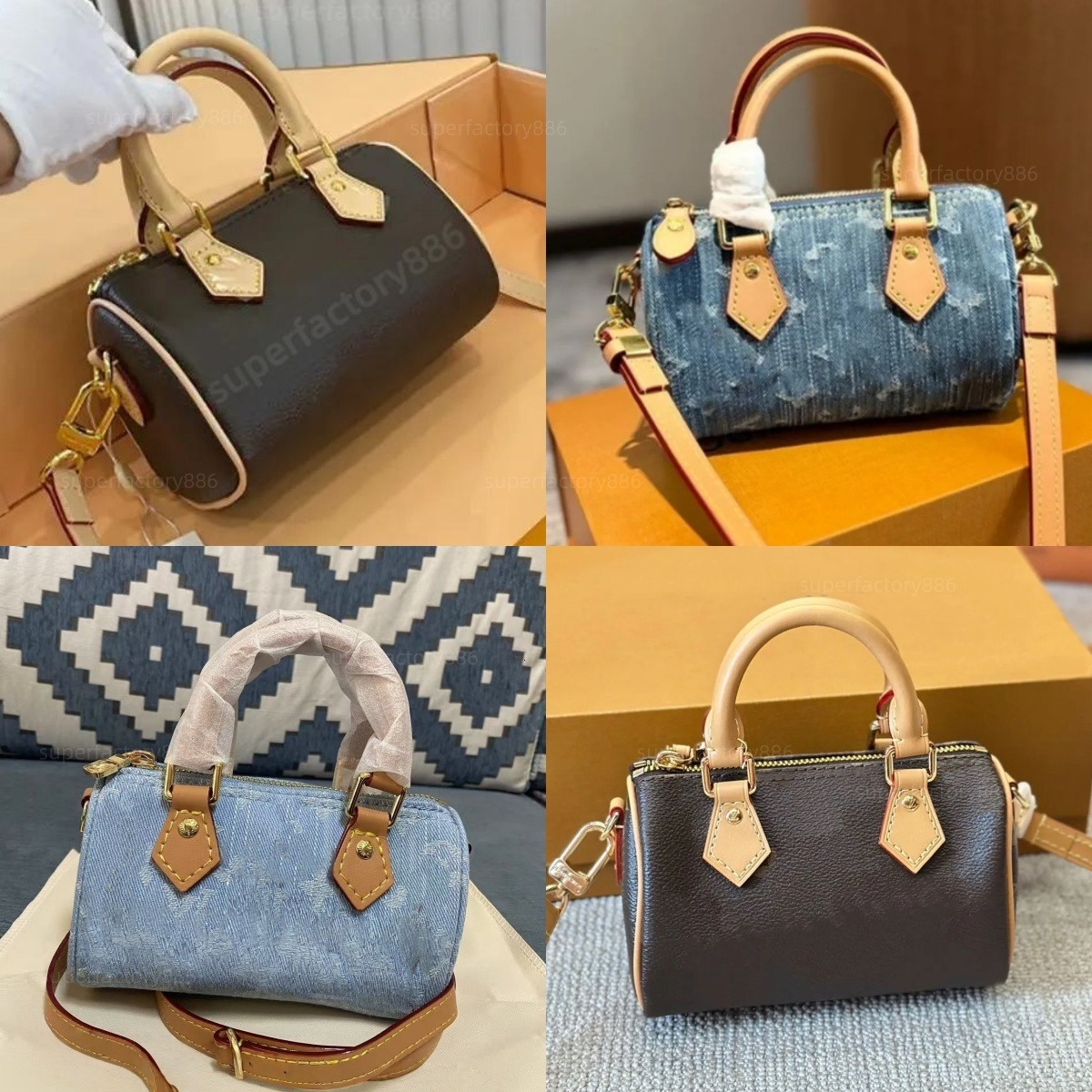 Top Designer Bag Women Nano Mini Shoulder bag Lady Denim Crossbody Bags Luxury Leather Classic sac luxe Jean pochette Clutch Handbag Purse