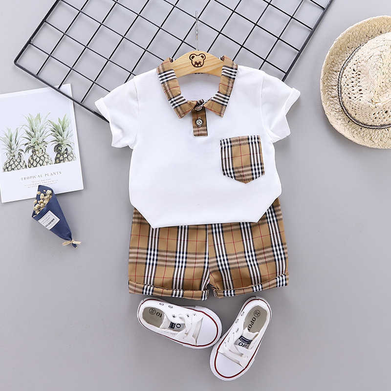Children's Wear Summer New Children's Wear Summer Boys And Girls Baby Baby Set Short-sleeved Two-piece Set Y250411