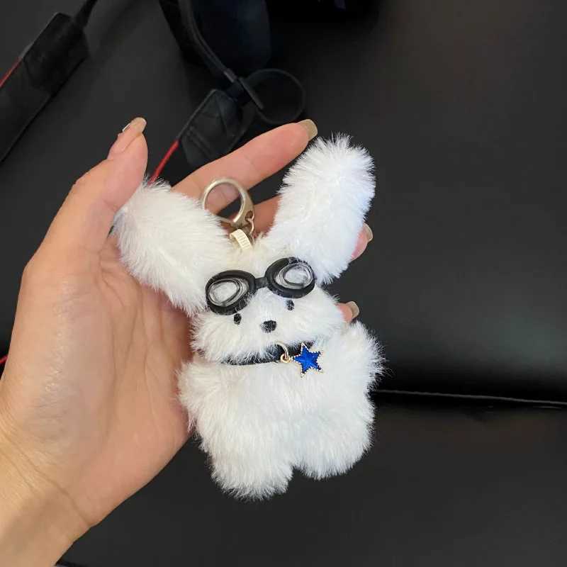IFYOUOO Cute Plush Rabbit Doll Keychain Ring Womens Bag Charm Accessories Toy Car Key Party Gift Pavilion Gift W250411
