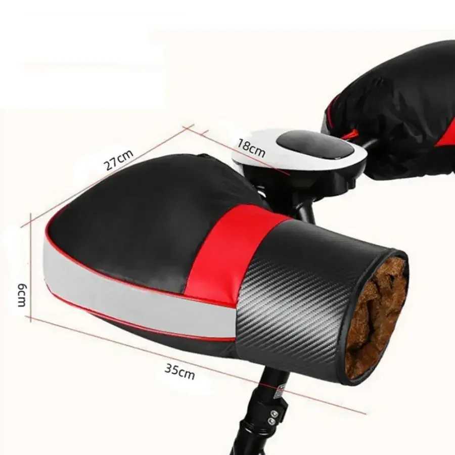 Motorcycle Handlebar Muffs Thick Warm Rainproof Windproof Hand Protector Cover Grip For Winter Riding Commute Gear S25118