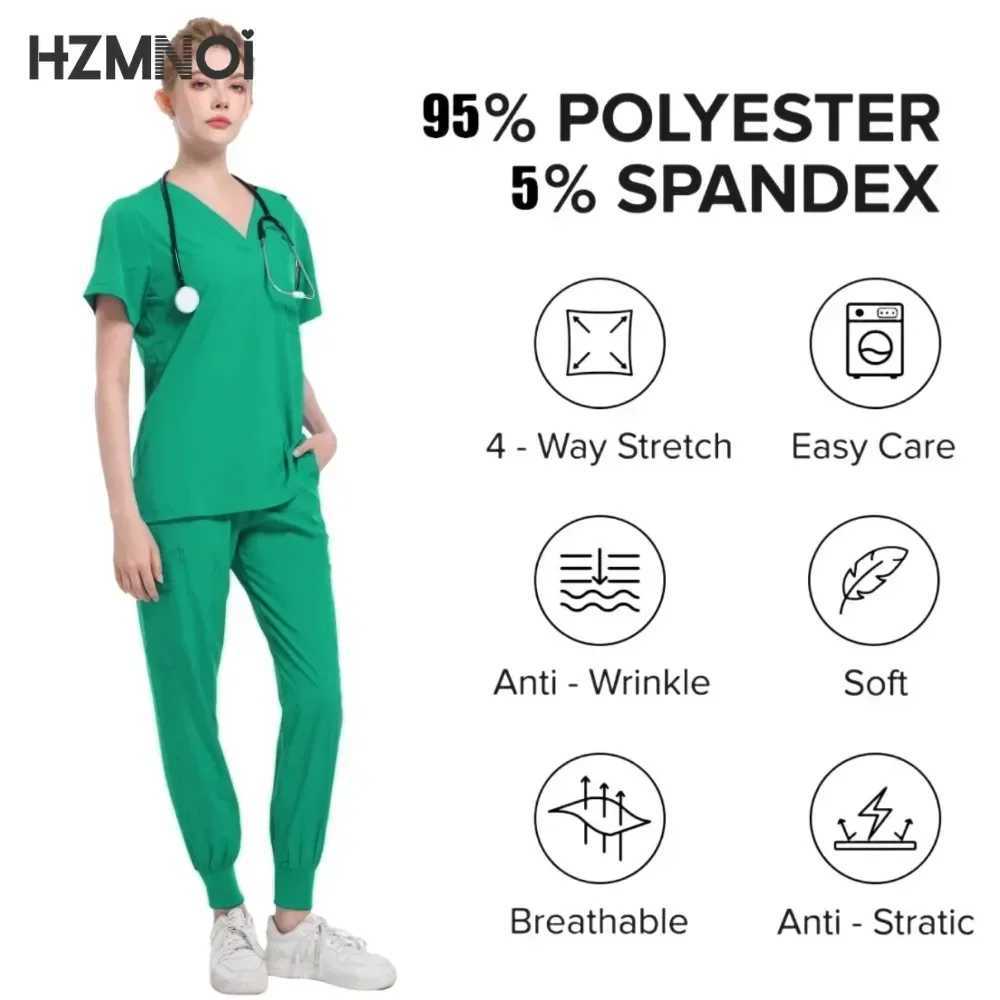 Unisex Doctor Medical Uniforms Men Women Nursing Clothes Beauty Come Nursing Scrubs Sets Dentist Workwear Clinical Tops Pants X250410