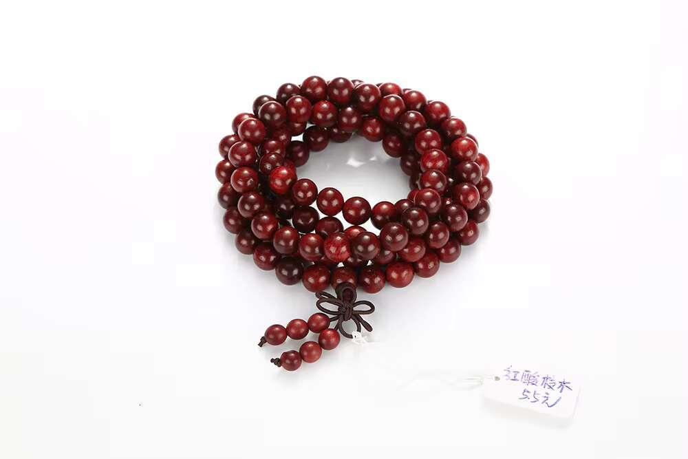 Natural Red Redwood Wood Heart Buddha Bead
