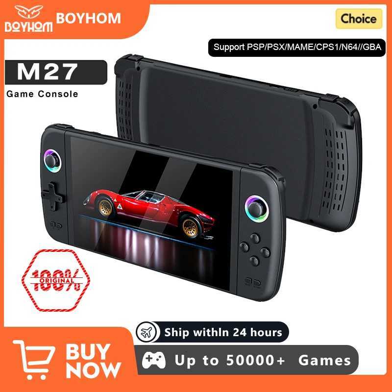2025 new M27 Portable Pocket Retro Handheld Video Game Console 70Inch I SCREEn 1024600 Display support LINUX Emelec OutM251111