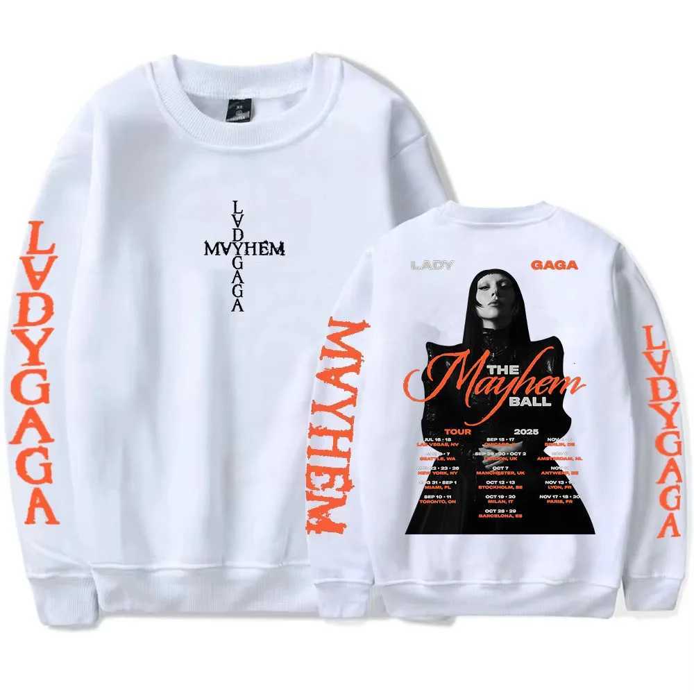Lady Gaga The Mayhem Tour 2025 Sweatshirt Round Neck Long SLeeve Pullovers Men Women Clothing Graphic Printing Hoodies Male M251111