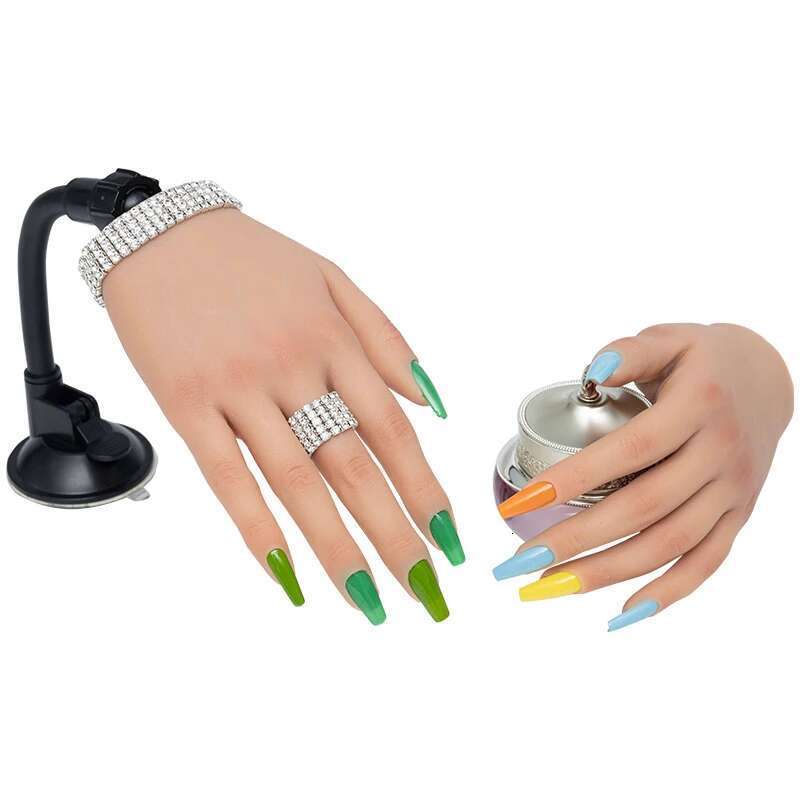 Training Fake For Acrylic Nails Silicone Hands to Practice Nail Hand Model