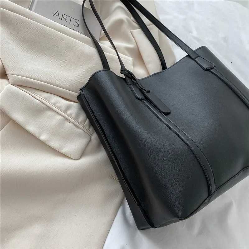 Large Capacity Womens Bag New Soft Leather Tote Bag Casual and Versatile Single Shoulder Bags for Woman Korean Style HandbagsT251110
