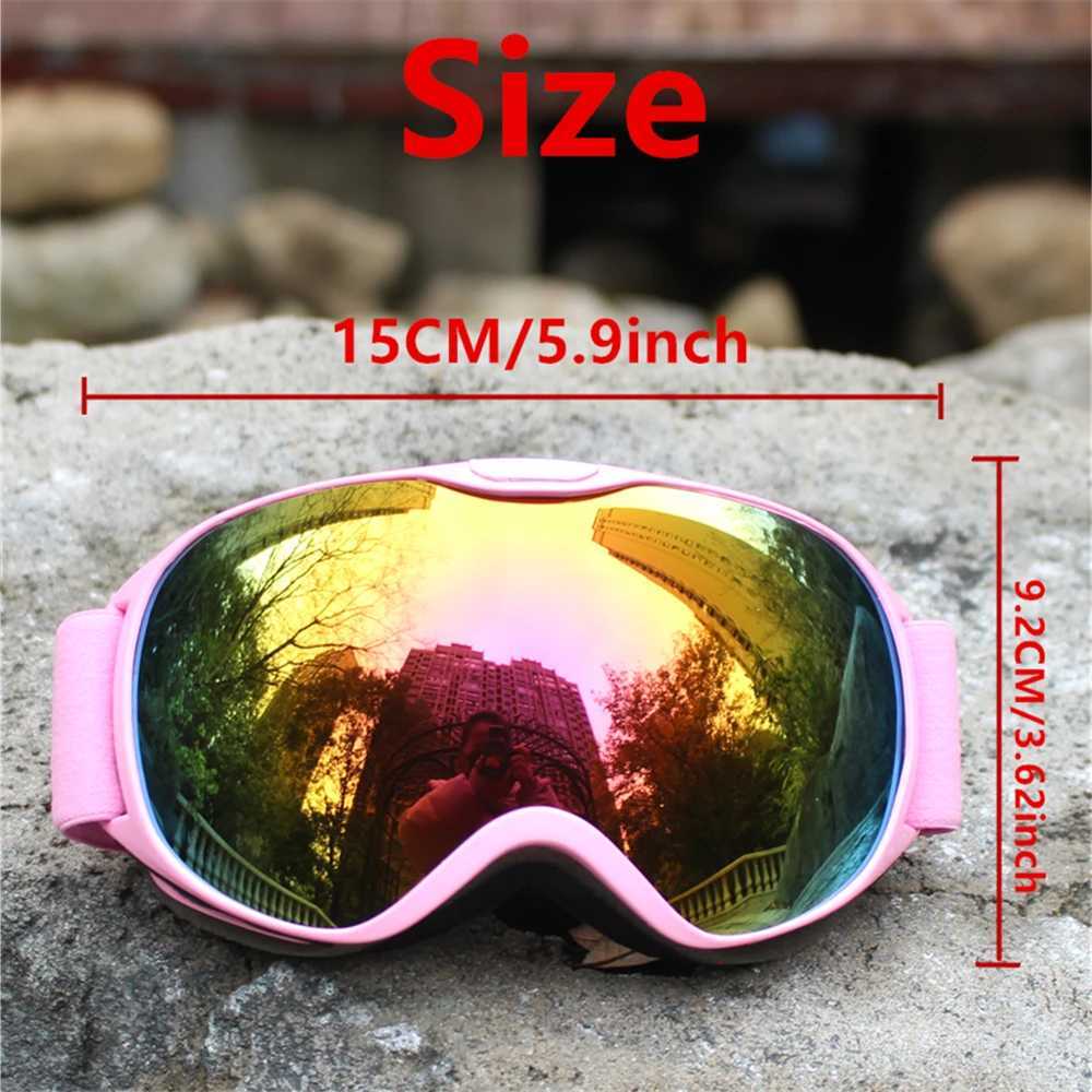 Kids Ski Goggles with Graced Lens and Case Set for Children UV400 Anti-fog Glasses Girls Boys Snowboard Goggles K251110