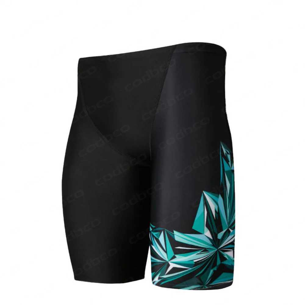 Summer Mens Swimming Jammer Endurance Exercise Training Swimsuit Shorts Quick drying Beach Swimming Relay Jammer Tight Surfing SwimsuitW250410