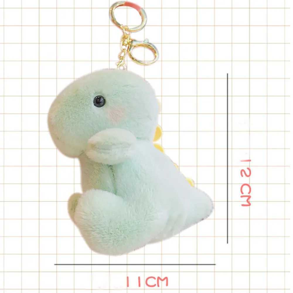 Kawaii 12cm Dinosaur Plush Doll Toy Pendant Adorable Multi purpose Plush Toy Keychain Portable Filling Doll Keyring Backpack W250411