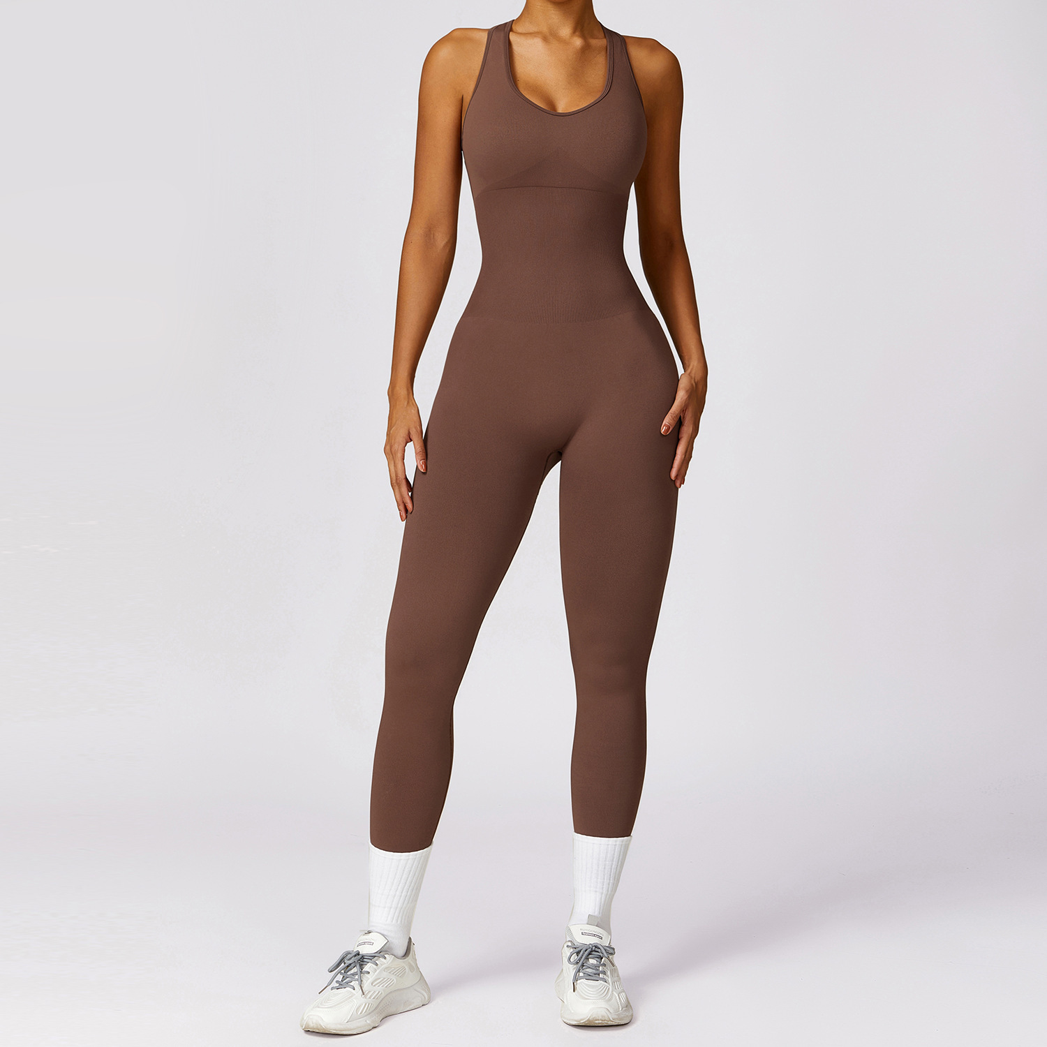 Yoga Pants High-Waist Seamless Tummy-Control Workout Running Athletic Soft Gym-Friendly Shapewear with Moisture-Wicking Fabric