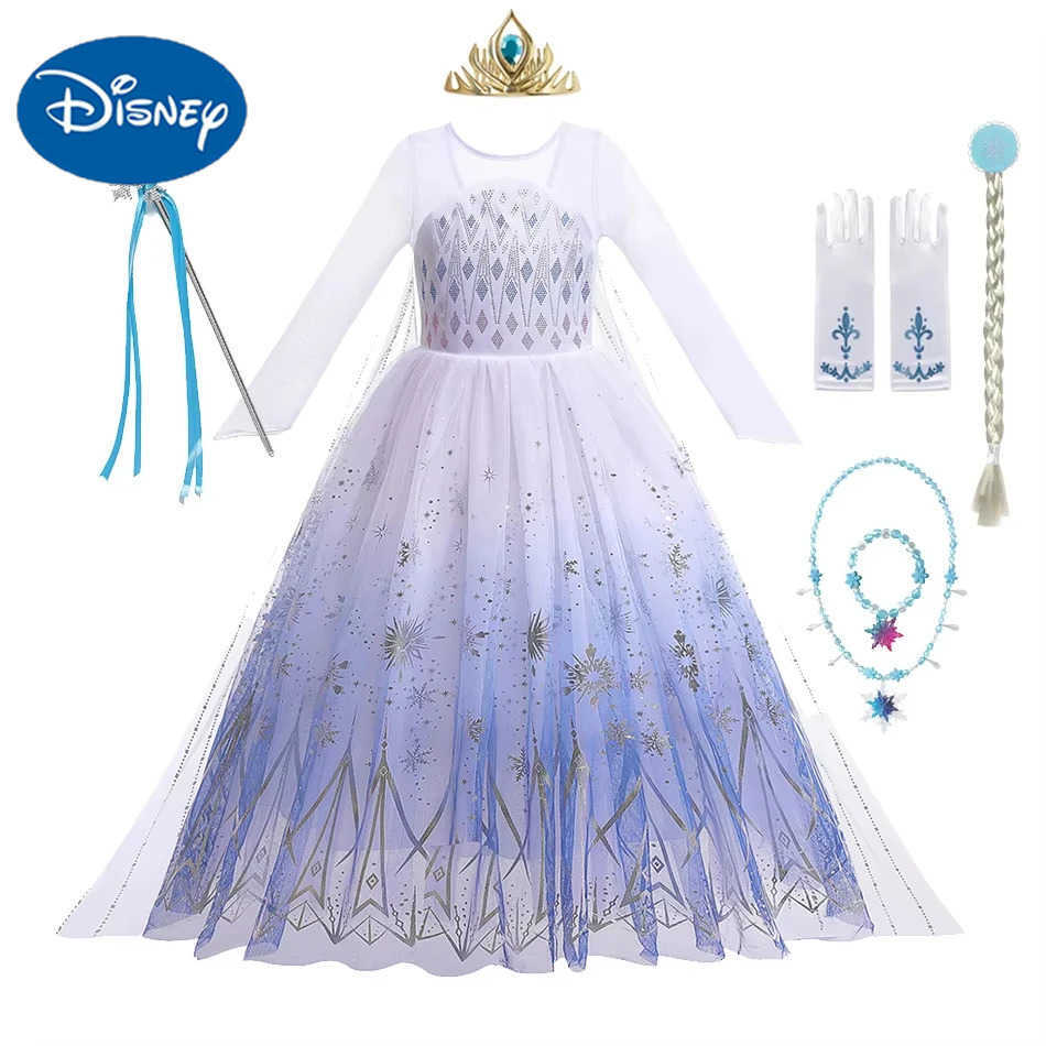 Disney Cosplay costumes for Girls Princess Snow Queen Gowns Halloween party carnival costumes Vestido Girls Princess Dresses SummerXJ250411