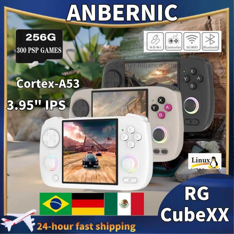 ANBERNIC RG CubeXX RGcubeXX Retro Handheld Games Console Video Game Consoles Linux 395 Inch I Screen P Games Birthday GiftsM251111