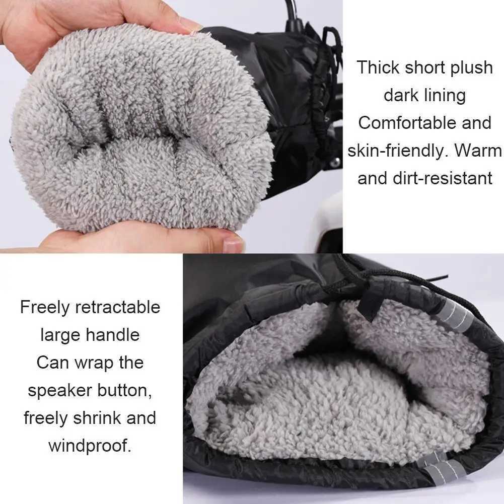 Motorcycles Handlebar Gloves Universal Snowmobile Handle Grip Gloves Winter Rider Gloves Waterproof Windproof Warm accessories S25118{category}