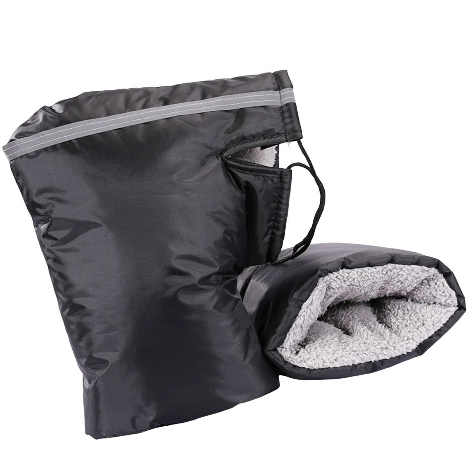 Motorcycle Handlebar Gloves with Reflective Strip Windproof Thermal Handle Bar Cover for ATV/Snowmobile/Scooter S25118