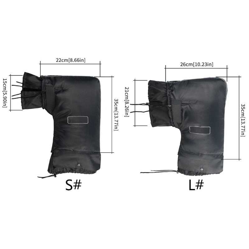 Bike Handlebar Mitts Fleece Liner Winter Fat Bike Mittens Extreme Cold Weather Waterproof Warmer Gloves S25118