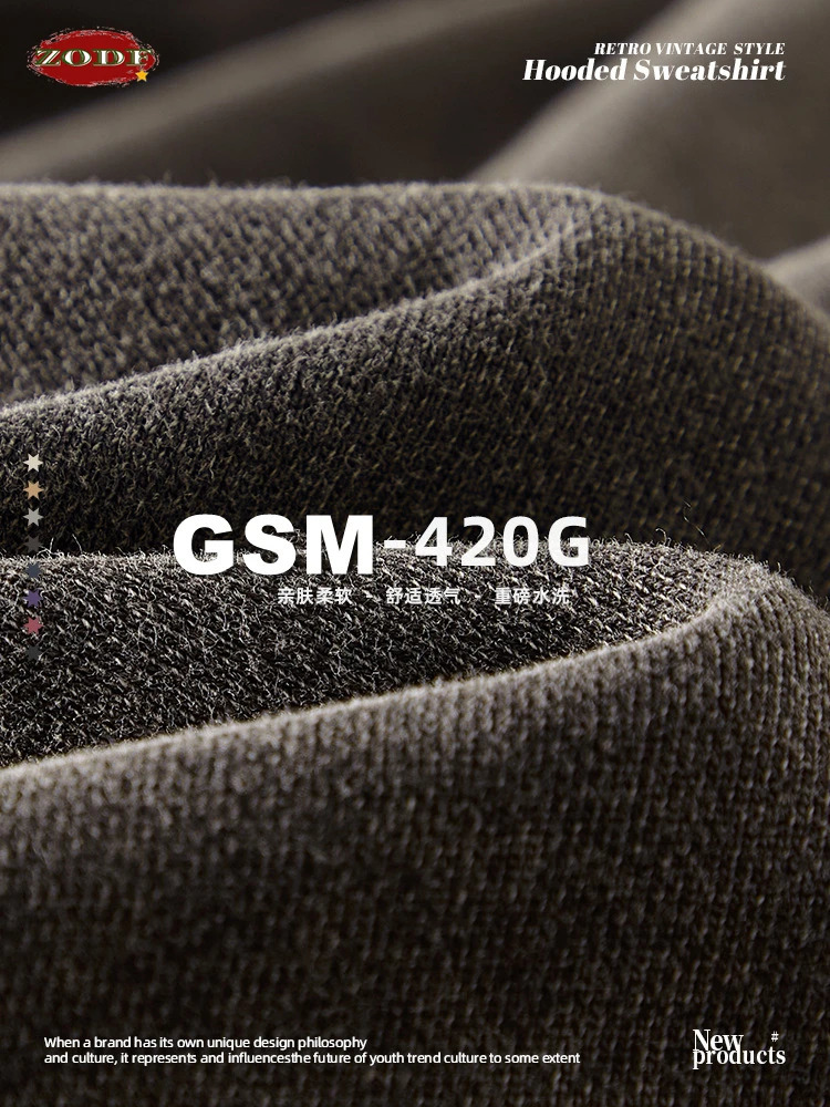 ZODF Retro Autumn Batik Washed Zipper Hoodie For Men Unisex Oversized Distressed 420gsm Terry 100 Cotton Hooded Coats HY0936 251110