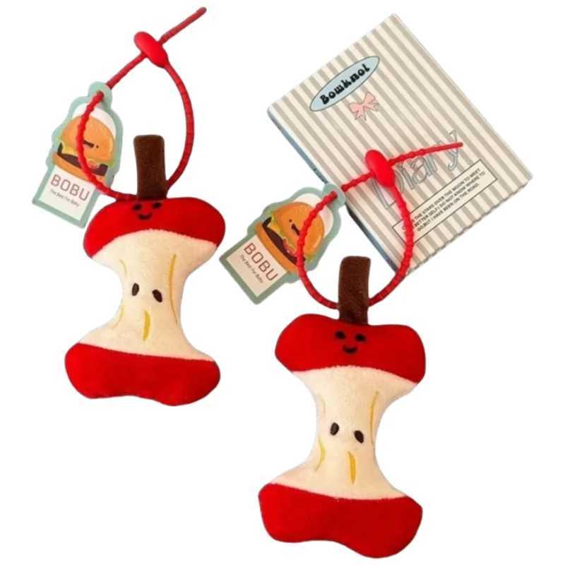 Creative Apple Keychain Pendant Cute Couple Plush Keychain Doll Pendant Plush Doll Car Key Wallet Backpack Jewelry Gift W250411