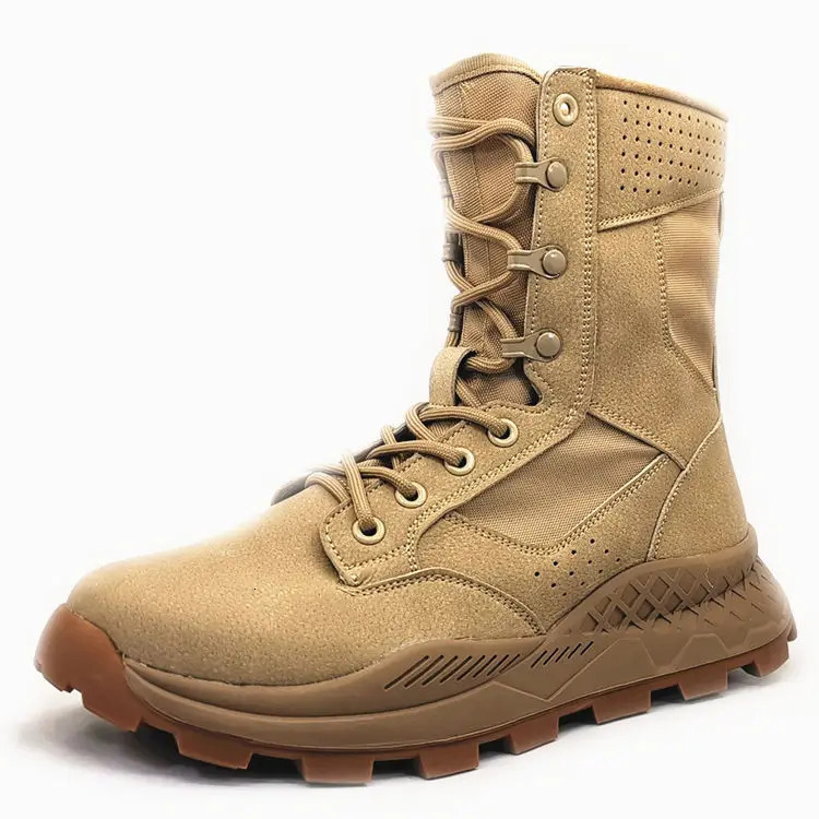 Outdoor Desert Boots Spring Special Forces Men Mesh Breathable Combat Mountaineering Boots Hiking Ultra-Light Training Shoes 251110