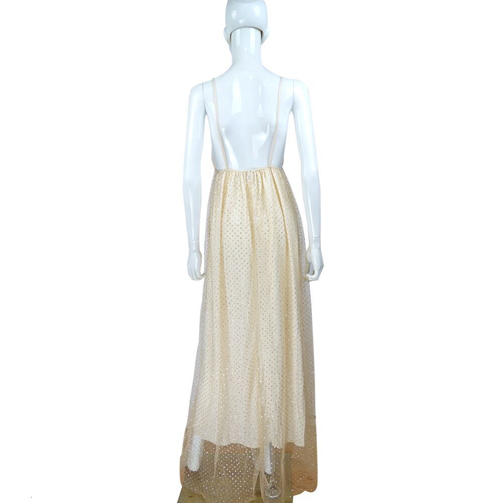 New Sexy V-Neck Strap Sequin Long Dress