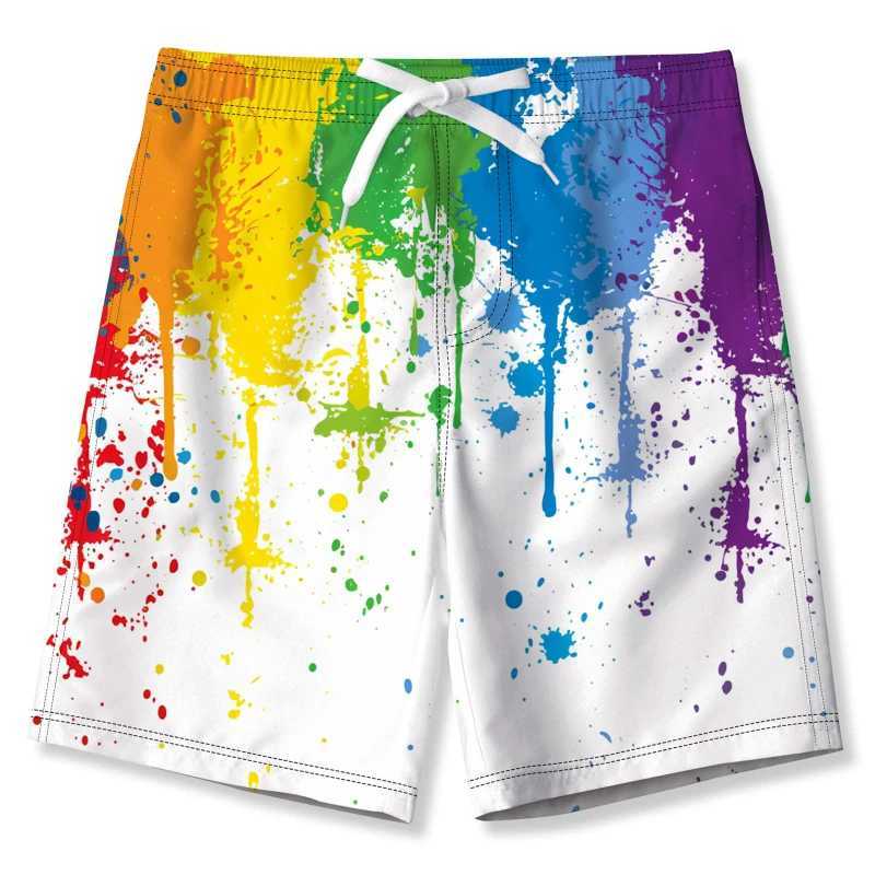 Fashionable mens beach shorts 3D printed flame pattern quick drying shorts for summer leisure and swimming beach shorts for summerW250410