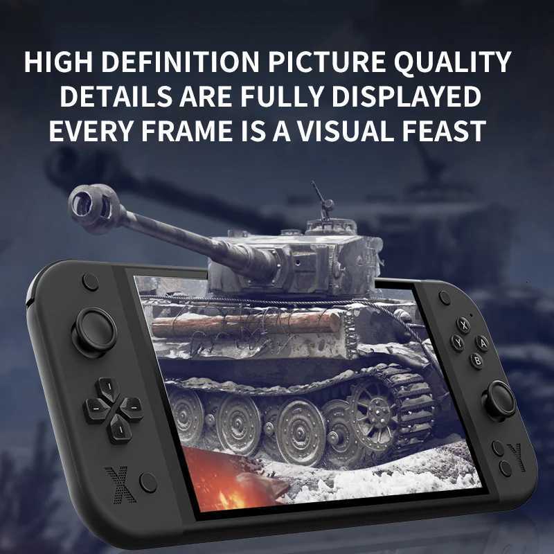 G90 7inch 64GB 4000mAh portable handheld game console arcade high-definition For P/ 1 nostalgic retro TV Gaming ControllerM251111