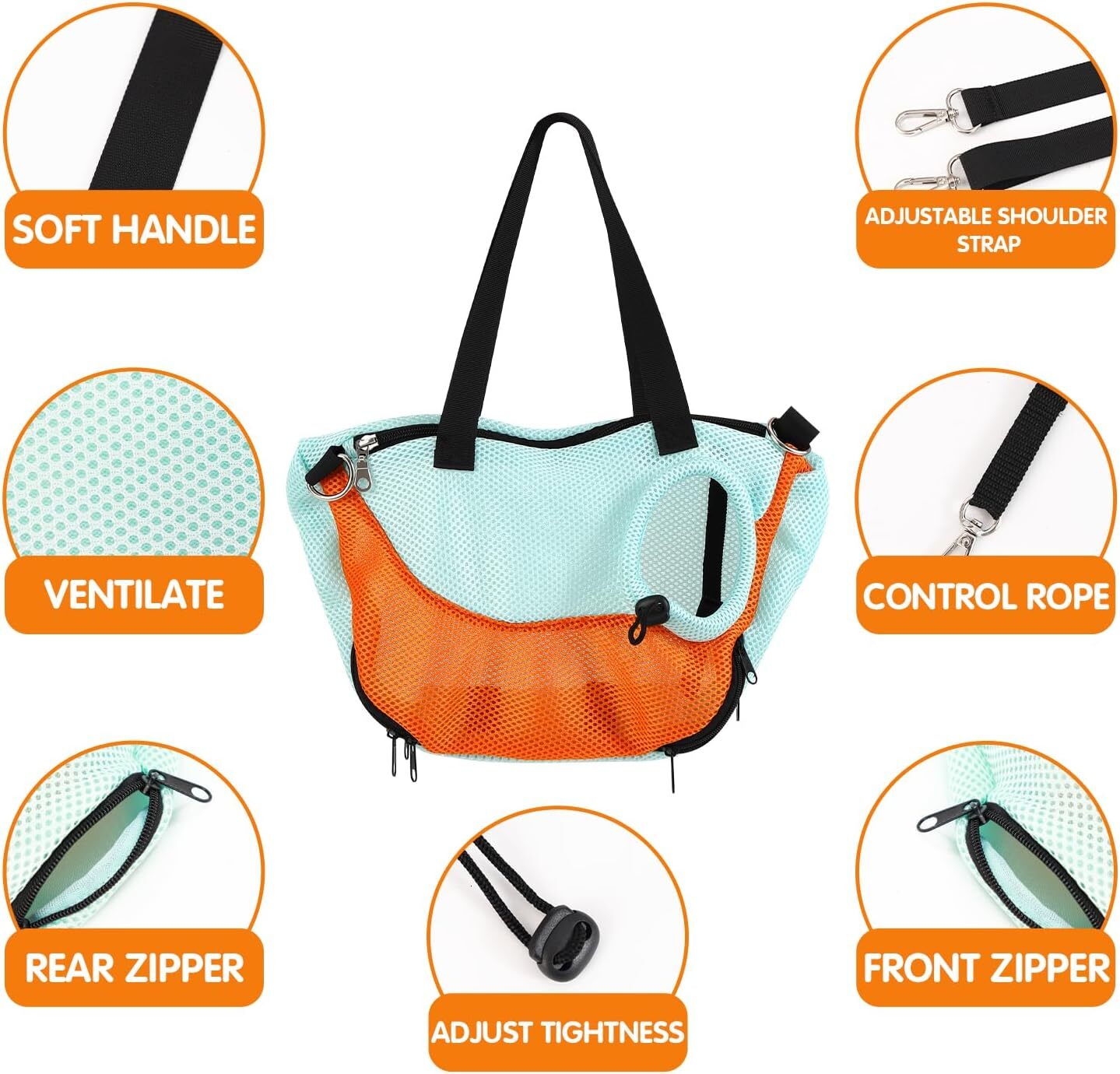 adjustable handsfree dog strap suitable for carrying small dogs and cats travel safety belt doublesided small dog carrying wallet with storage pocket