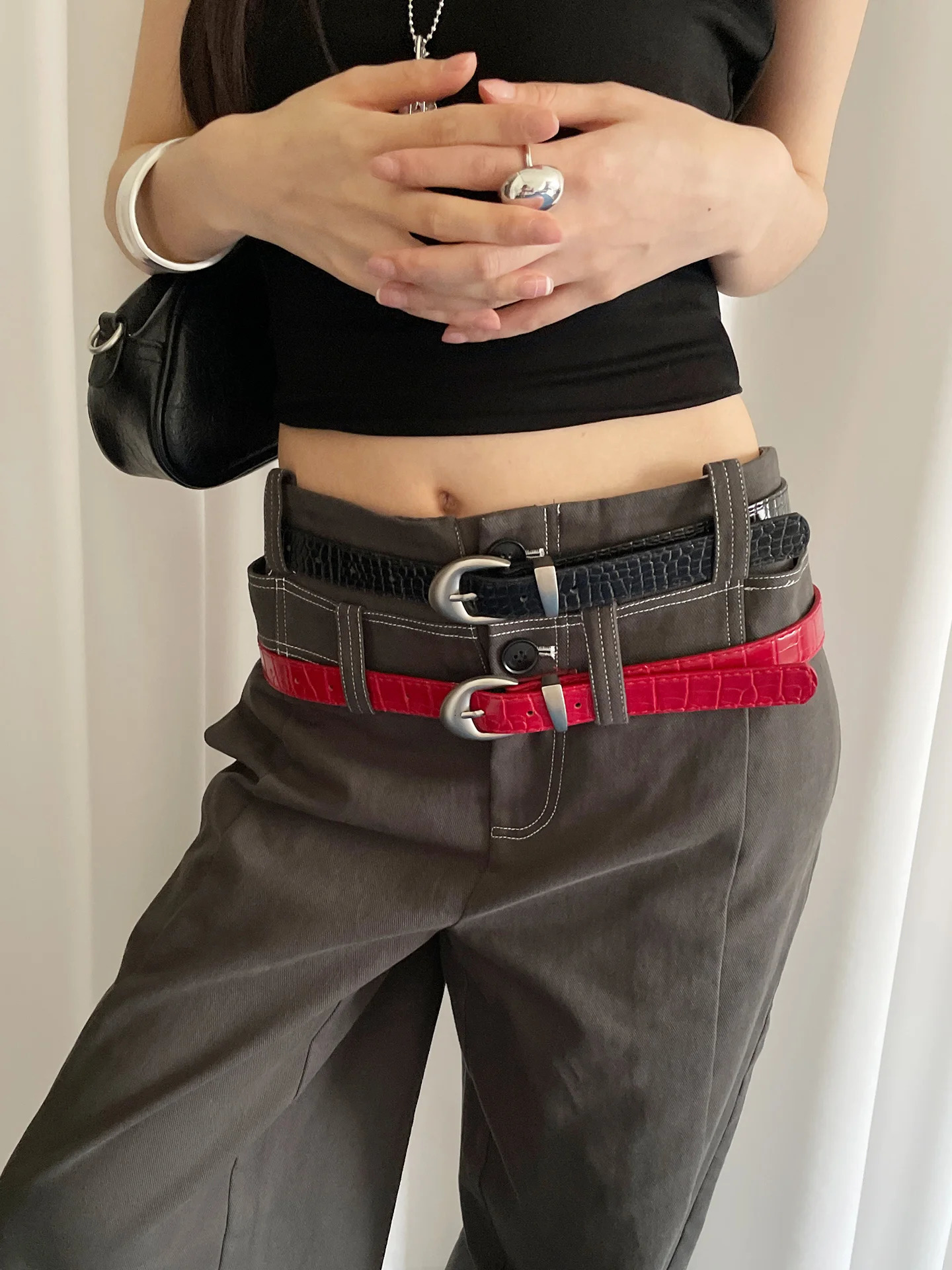 HighEnd Pattern Red Thin Belt For Women 2025 Niche Fashion Belt For Skirts And Jeans 251031