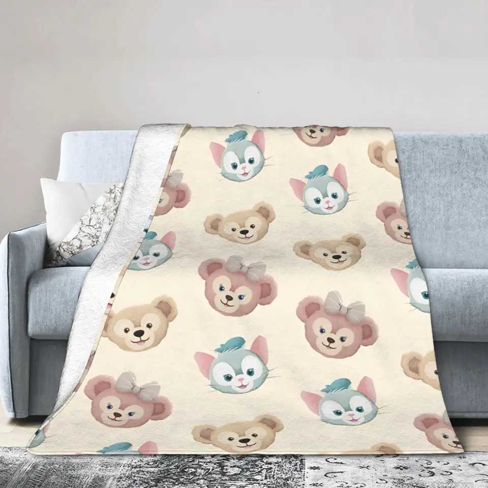 Duffy Bear And Friends Velvet Throw Blanket StellaLou LinaBell for Bedspreads Knitted Blanket Car Lightweight Portable Quilt C251111
