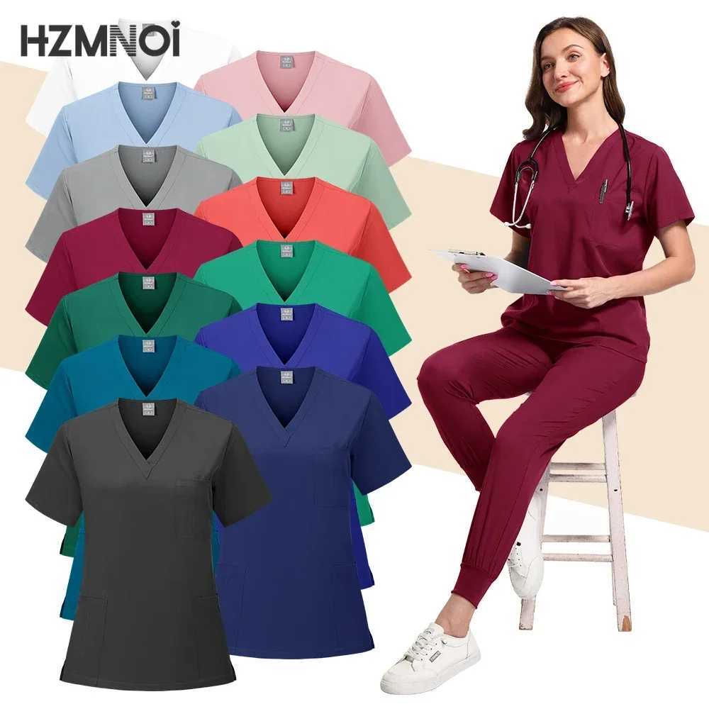Woman Nursing Enfermeria Sets Surgical Uniforms Top Pant Articles Medical Uniform Scrubs Clinical Beauty Sn Hospital Suits X250410