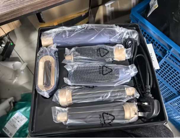 Super Air Hair Styler 5 in 1 High Speed Curling iron Hot Air Comb Set Flat Brush Hair dryer Packaged with automatic curling hair dryer