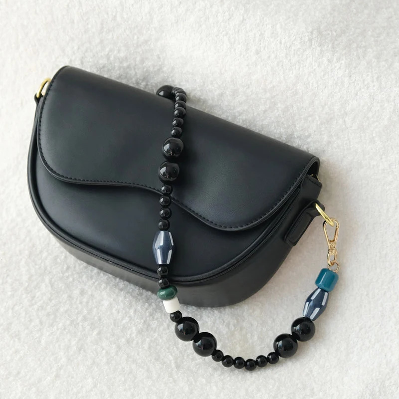 Fashion Woman Bag Accessory Chain Vintage Blue Beaded Chain Acrylic Bag Rope Strap Women Handbag Shoulder Handle Chains 251110