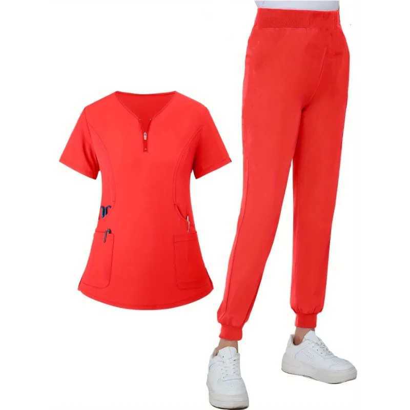 Hot selling hospital uniform thread medical washer nurse soft short Slve washer set womens washer uniform set X2504106