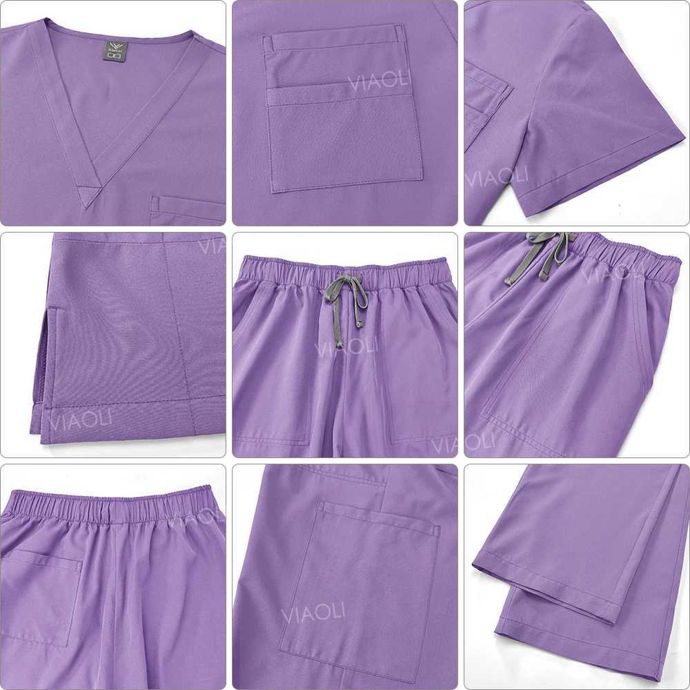 Medical uniform frosted hospital work frosted set nursing frosted set womens healthcare pharmacy clinic work uniform X250410