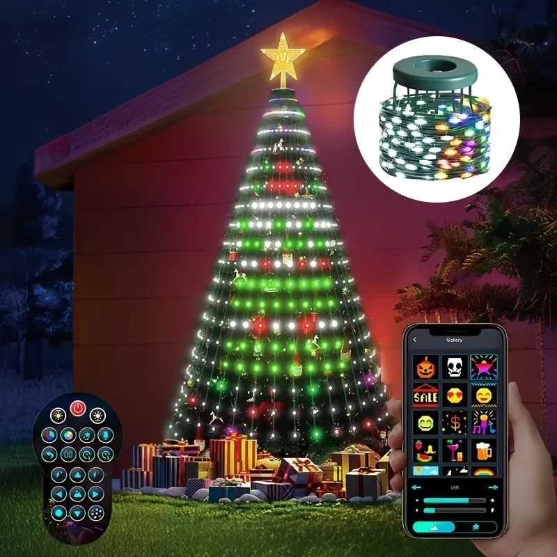 Christmas MIMIRGB 689FT Smart Christmas Tree Light 400 LED Indoor String Light with Remote Control DIY Text Christmas Tree Decoration Y251111