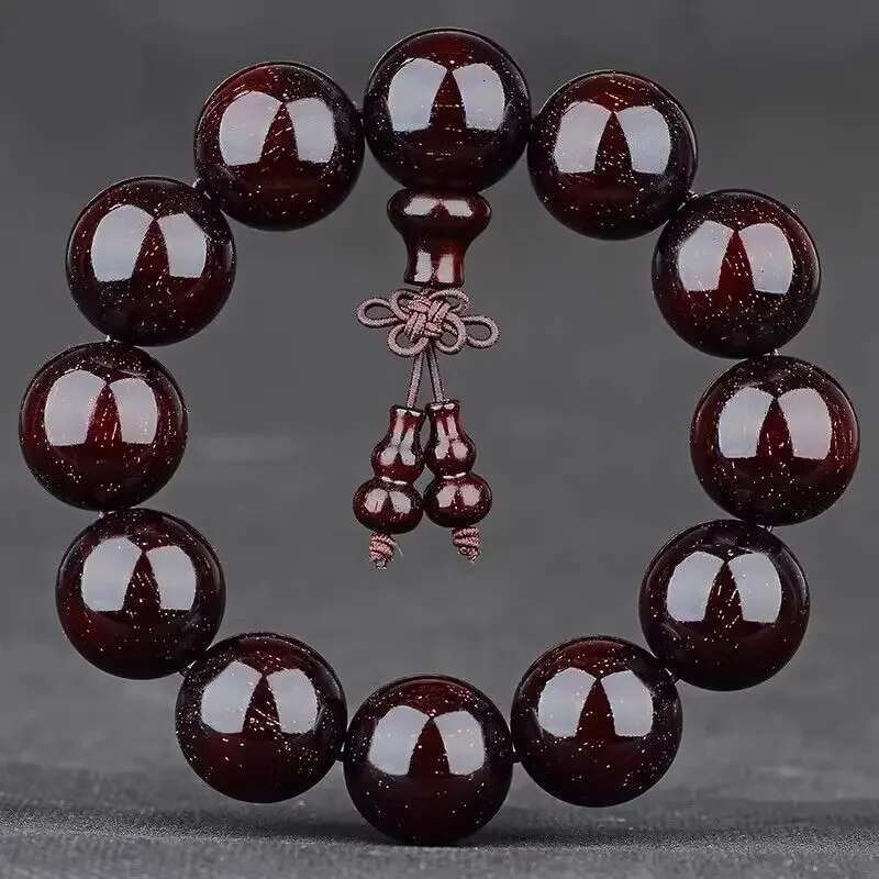 Indian Small Leaf Rosewood Women's Men's High-Density Old Material Genuine Buddha Beads Bracelet Wenwan Rosary