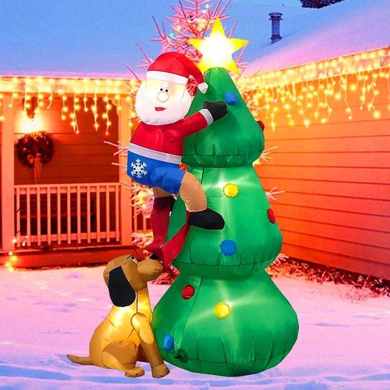 Christmas 18M Christmas Decoration Inflatable Toys Santa Claus LED Lights Indoor Outdoor Inflatable Model Toy Xmas Gift Yard Party Props Y251111