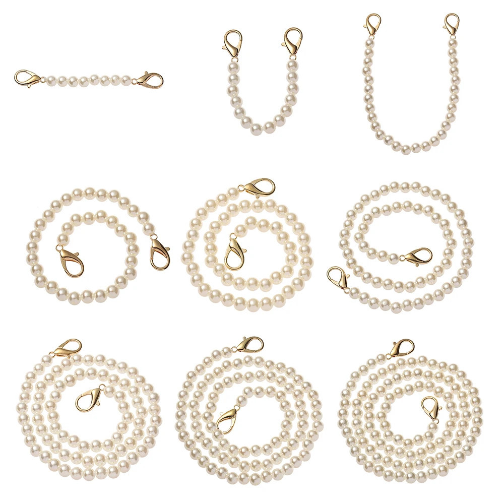Fashion Pearl Belt Accessories DIY purse Replacement Pearl Strap Long Beaded Chain Bags Handbag Handles 251110