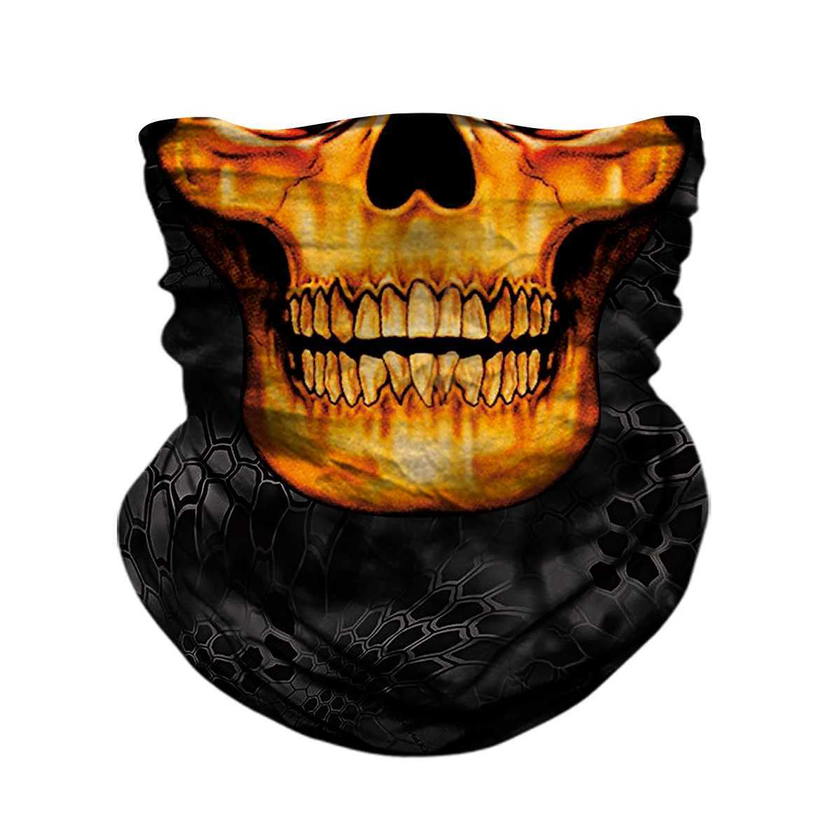 Motorcycle Face Mask Neck Headbands Biker Magic Headscarf Tube Neck Scarves Halloween Scary Mask Festival Skull Masks Skeleton S251110