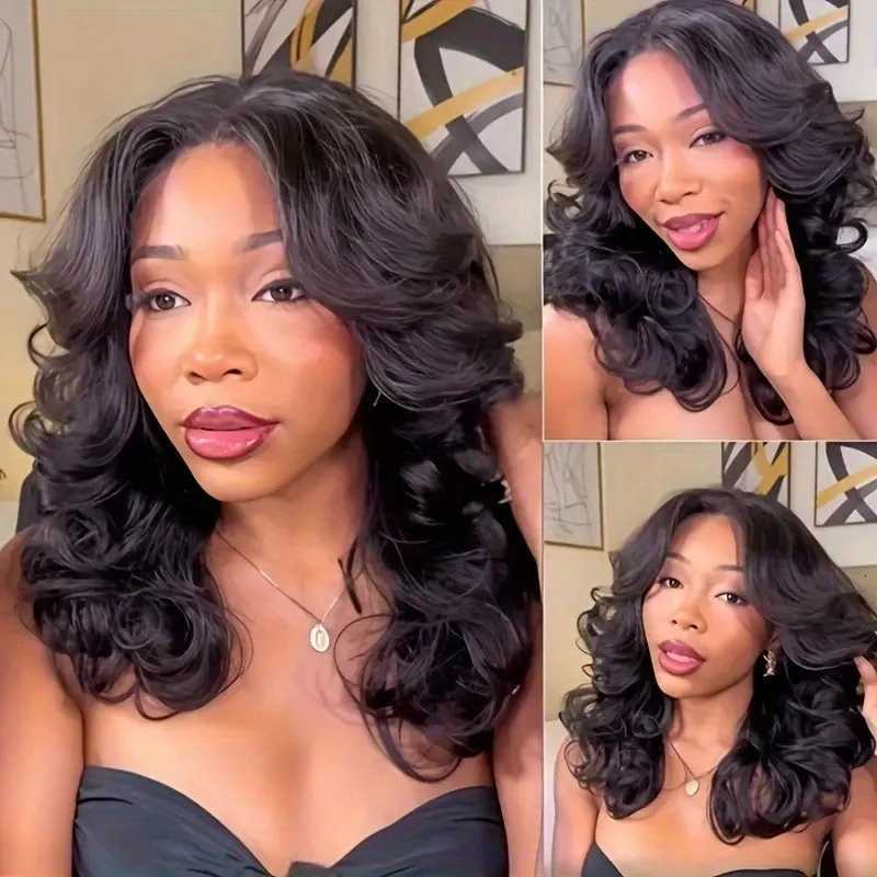 200 Density Human Hair Wig13x4 HD Lace Closure Pre Plucked Pre-Cut Wig Natural Black Color Ready-to-Wear Wig Natural LookT251111