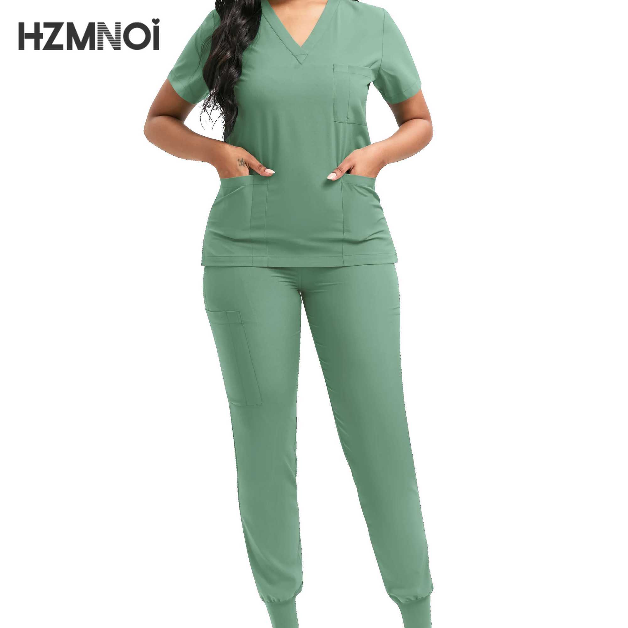 Scrubs Women Unisex Doctor Nurse Work Clothes Hospital Clinical Medical Scrub Sets Men Operating Room Surgical Uniform X250410