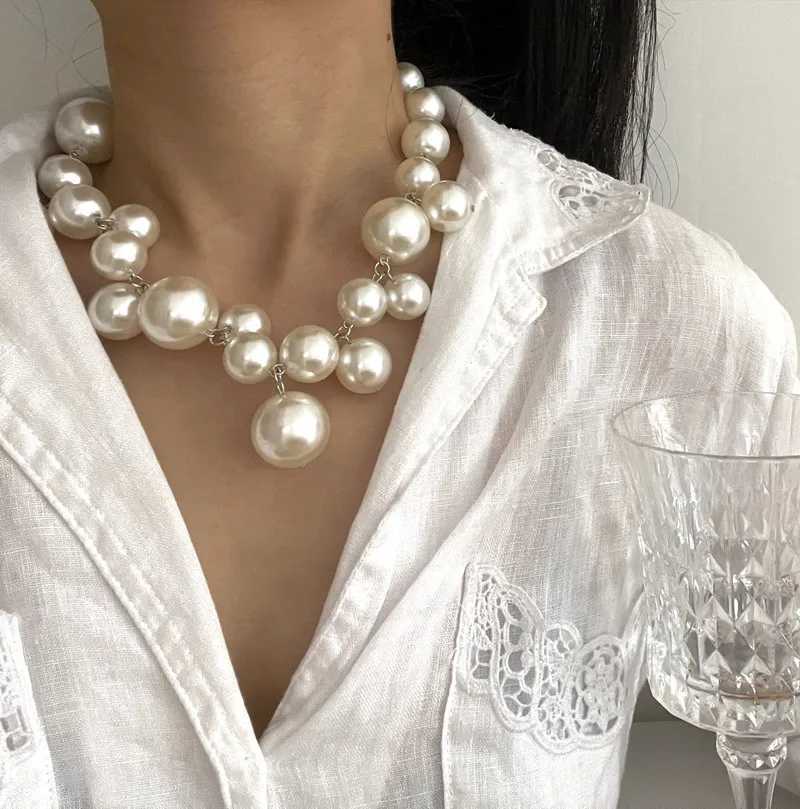 YANGLIUJIA Pearl Necklace European And American Style Personality Fashion Necklace Ms Girl Travel Wedding Accessories 2023C250411