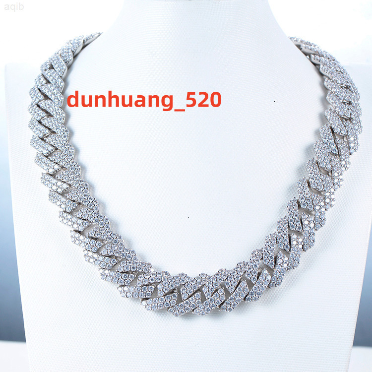Men Hip Hop Iced Out Bling Chain Necklaces Pave Setting Cz Stone 19mm Miami Cuban Chains Hiphop Necklace Male Fashion Jewelry