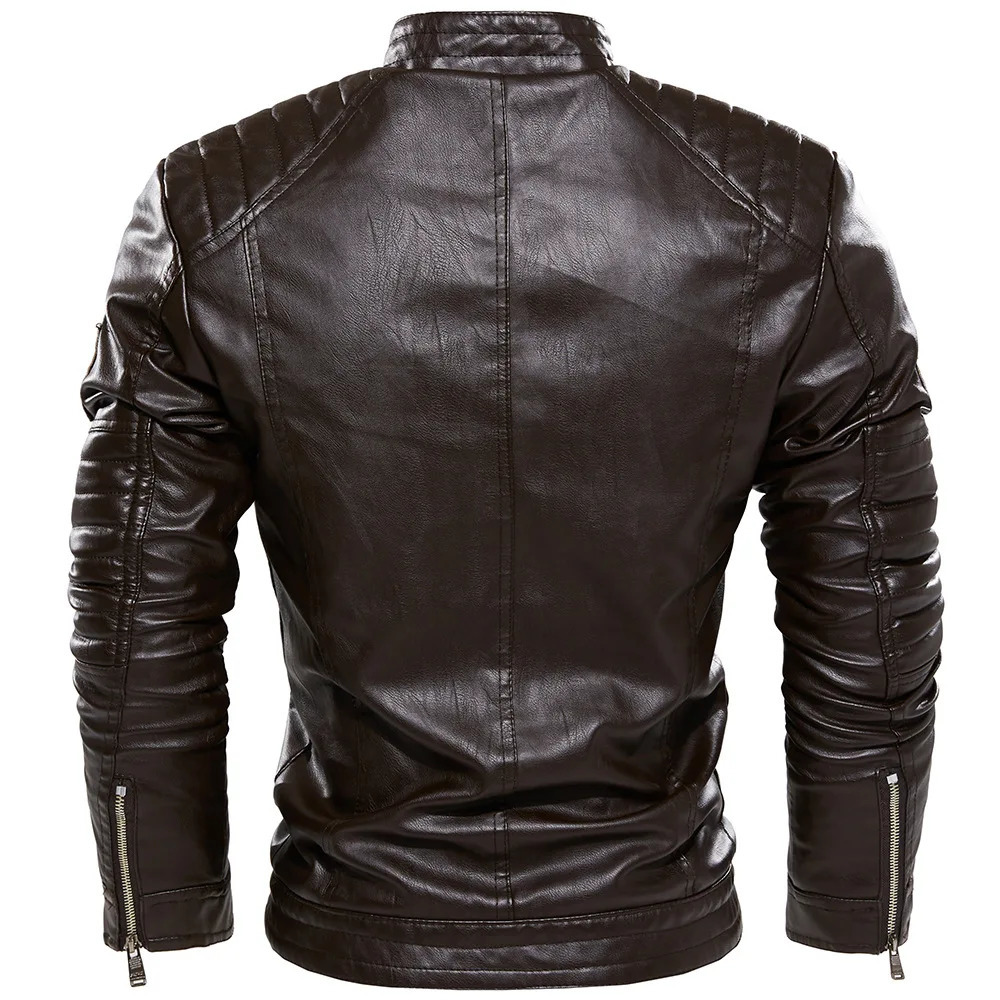 Men Outerwear Leather Moto Jacket Trend Mens Clothing Fashion Streetwear Blazer Casual Jackets 251103