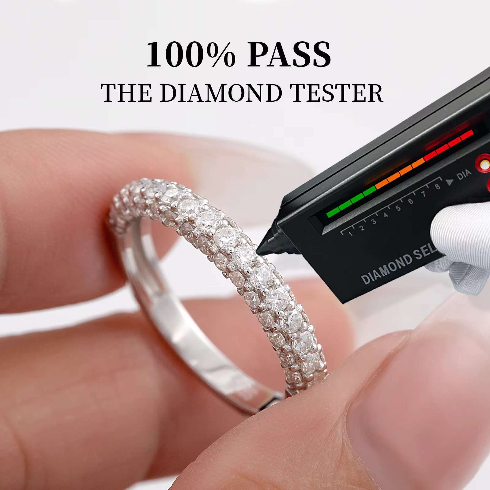 Wholesale Moissanite Band Ring Engagement Ring and Wedding Band Moissanite Engagement Ring Diamond