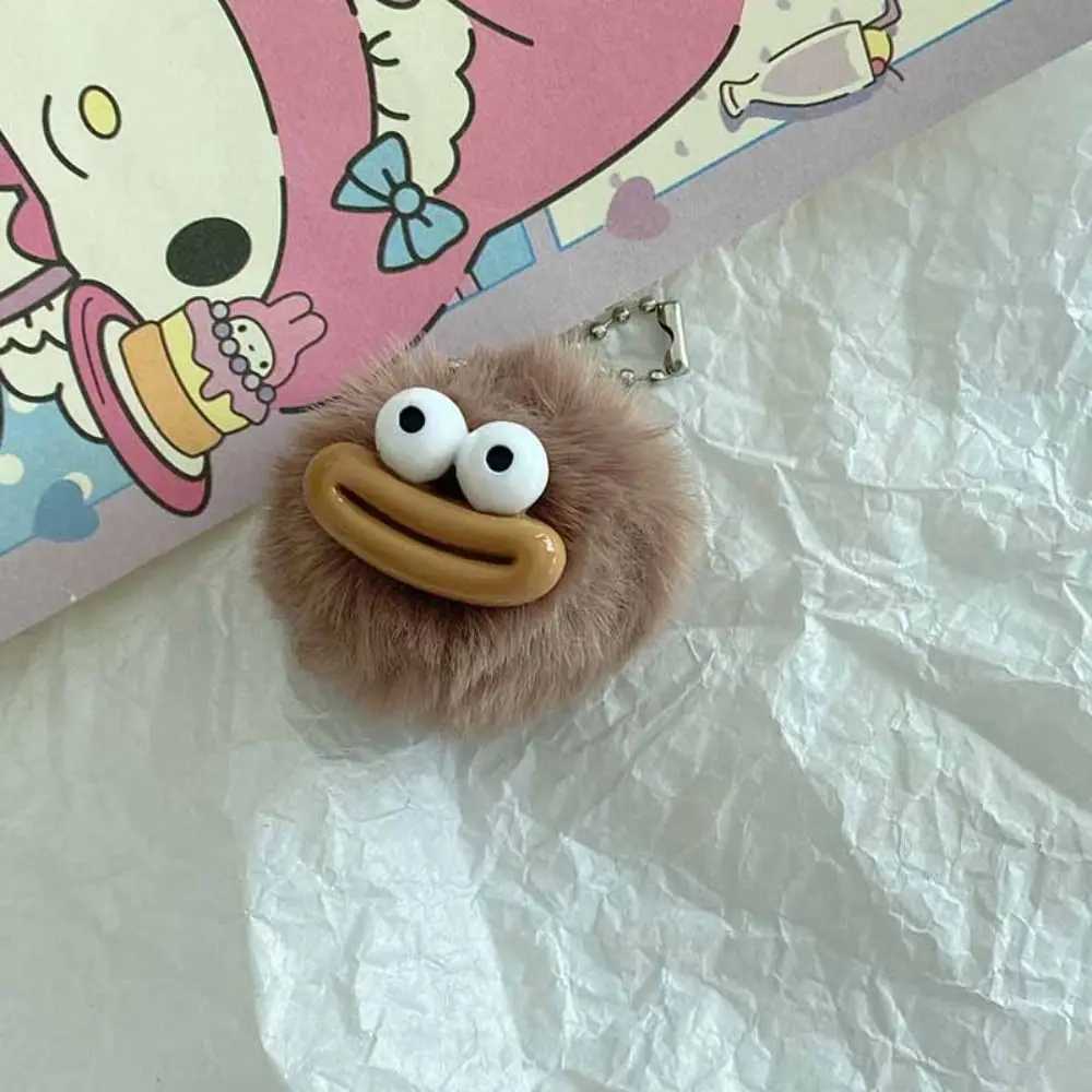 Interesting Joker Keychain Sausage Mouth Keyring Big Mouth Plush Pendant Cartoon Plush Mini Plush Filled Fluffy Kavay Bag Pendant W250411