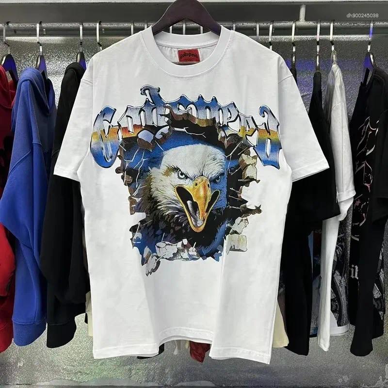 Men's T Shirts American Trendy T-shirts Casual Hip Hop Skull Landscape Print Short Sleeve 2025 -selling Tee Top
